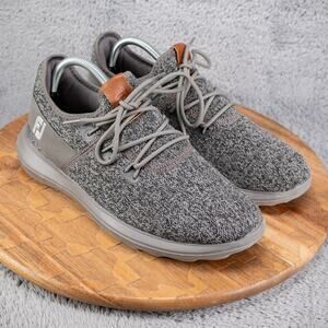 Footjoy Flex Coastal - Mens Size 8.5 - Grey Knit Spikeless Golf Shoes Sneakers